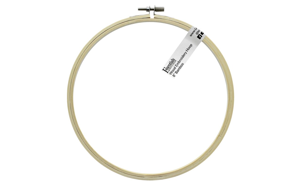 Essentials by Leisure Arts Wood Embroidery Hoop 8 Bamboo - wooden